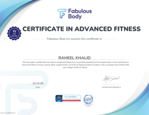 Raheel Khalid-Advanced Fitness